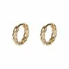Oliver Bonas Gold Tone Cisco Twisted Huggie Earrings -Default Template 2 unnamed file 706