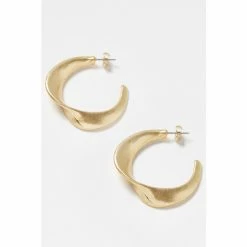 Oliver Bonas Gold Tone Maria Hoop Earrings