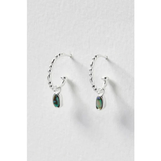 unnamed-file-735.jpg Oliver Bonas Natural Blythe Pebble Charm Paua Shell Silver Coloured Hoop Earrings -Default Template 2 unnamed file 735