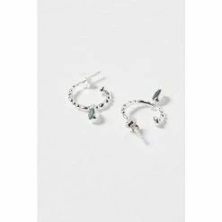 Oliver Bonas Natural Blythe Pebble Charm Paua Shell Silver Coloured Hoop Earrings 5 Oliver Bonas Natural Blythe Pebble Charm Paua Shell Silver Coloured Hoop Earrings -Default Template 2 unnamed file 736