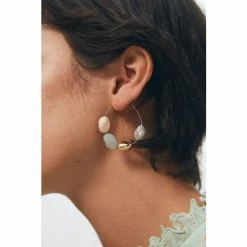 Oliver Bonas Keiko Multi Stones On Wire Hoop Earrings -Default Template 2 unnamed file 745