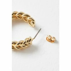 Oliver Bonas Gold Marina Twist Hoop Earrings -Default Template 2 unnamed file 75