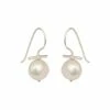 Oliver Bonas Almeta Pearl & Silver Tone Drop Earrings -Default Template 2 unnamed file 758