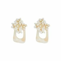 Oliver Bonas Natural Odette Stud Earrings