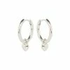 Oliver Bonas Silver Tone Heart Charm Huggie Earrings -Default Template 2 unnamed file 769