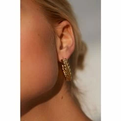 Oliver Bonas Gold Marina Twist Hoop Earrings -Default Template 2 unnamed file 77
