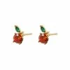 Oliver Bonas Orange Stone Stud Earrings -Default Template 2 unnamed file 782