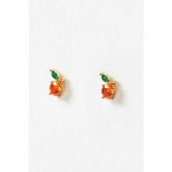 Oliver Bonas Orange Stone Stud Earrings -Default Template 2 unnamed file 784