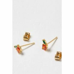 Oliver Bonas Orange Stone Stud Earrings -Default Template 2 unnamed file 785