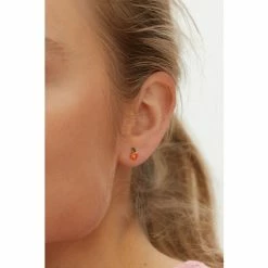 Oliver Bonas Orange Stone Stud Earrings -Default Template 2 unnamed file 786