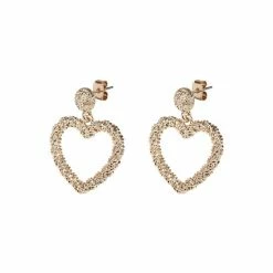 Oliver Bonas Senna Gold Coloured Twist Detail Heart Drop Earrings -Default Template 2 unnamed file 8