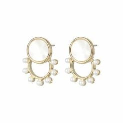 Oliver Bonas Lulu White Bobble Shell Stud Earrings -Default Template 2 unnamed file 811