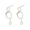 Oliver Bonas Silver Caspian Linked Shape Silver Tone Drop Earrings -Default Template 2 unnamed file 812