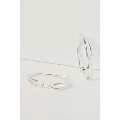Oliver Bonas Lakita Oval Twist Sterling Silver Hoop Earrings -Default Template 2 unnamed file 820