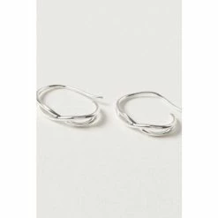 Oliver Bonas Lakita Oval Twist Sterling Silver Hoop Earrings -Default Template 2 unnamed file 821