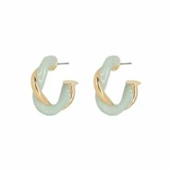 Oliver Bonas Natural Adira Green Twist Hoop Earrings -Default Template 2 unnamed file 825