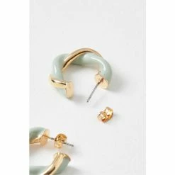 Oliver Bonas Natural Adira Green Twist Hoop Earrings -Default Template 2 unnamed file 828