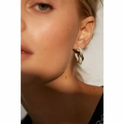 Oliver Bonas Natural Adira Green Twist Hoop Earrings -Default Template 2 unnamed file 829
