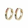 Oliver Bonas Rainbow Stone Inlay Gold Plated Brass Huggie Earrings -Default Template 2 unnamed file 838