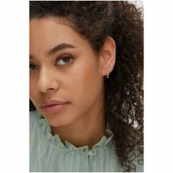 Oliver Bonas Gold Plated Grace Bamboo Huggie Earrings -Default Template 2 unnamed file 844