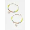 Oliver Bonas Yellow Skyla Seed Bead And Pearl Drop Hoop Earrings -Default Template 2 unnamed file 855