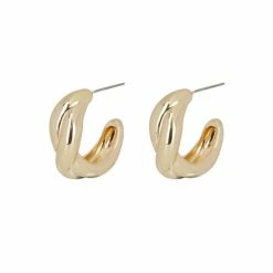 Oliver Bonas Gold Coral Entwined Hoop Earrings
