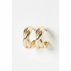 Oliver Bonas Gold Coral Entwined Hoop Earrings -Default Template 2 unnamed file 872