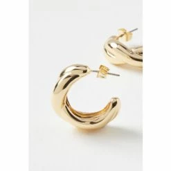 Oliver Bonas Gold Coral Entwined Hoop Earrings -Default Template 2 unnamed file 873