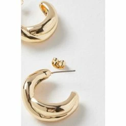 Oliver Bonas Gold Coral Entwined Hoop Earrings -Default Template 2 unnamed file 874
