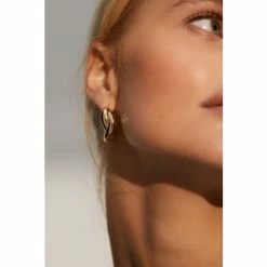 Oliver Bonas Gold Coral Entwined Hoop Earrings -Default Template 2 unnamed file 875