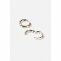 Oliver Bonas Silver Tone Juniper Mini Huggie Earrings -Default Template 2 unnamed file 883