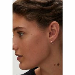 Oliver Bonas Silver Tone Juniper Mini Huggie Earrings -Default Template 2 unnamed file 884