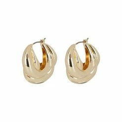 Oliver Bonas Gold Maya Chunky Plaited Huggie Earrings -Default Template 2 unnamed file 899