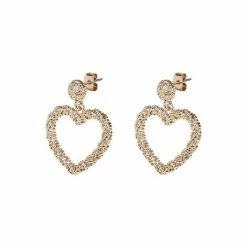 Oliver Bonas Senna Gold Coloured Twist Detail Heart Drop Earrings -Default Template 2 unnamed file 9