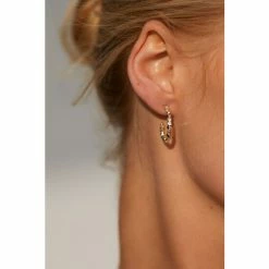 Oliver Bonas Gold Tone Hali Nugget Bead Hoop Earrings -Default Template 2 unnamed file 922
