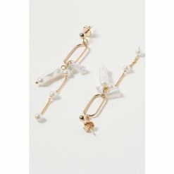 Oliver Bonas Rhea White Long Faux Pearls And Beads Drop Stud Earrings -Default Template 2 unnamed file 926