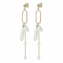 Oliver Bonas Rhea White Long Faux Pearls And Beads Drop Stud Earrings -Default Template 2 unnamed file 930