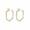 Oliver Bonas Hexagon Mini Gold Plated Hoop Brass Earrings -Default Template 2 unnamed file 958
