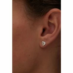 Oliver Bonas Silver Coloured Luminita Mother Of Pearl Inlay Heart Stud Earrings -Default Template 2 unnamed file 966