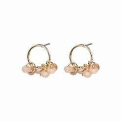 Oliver Bonas Pink Tehila Bead Cluster Ring Top Stud Earrings